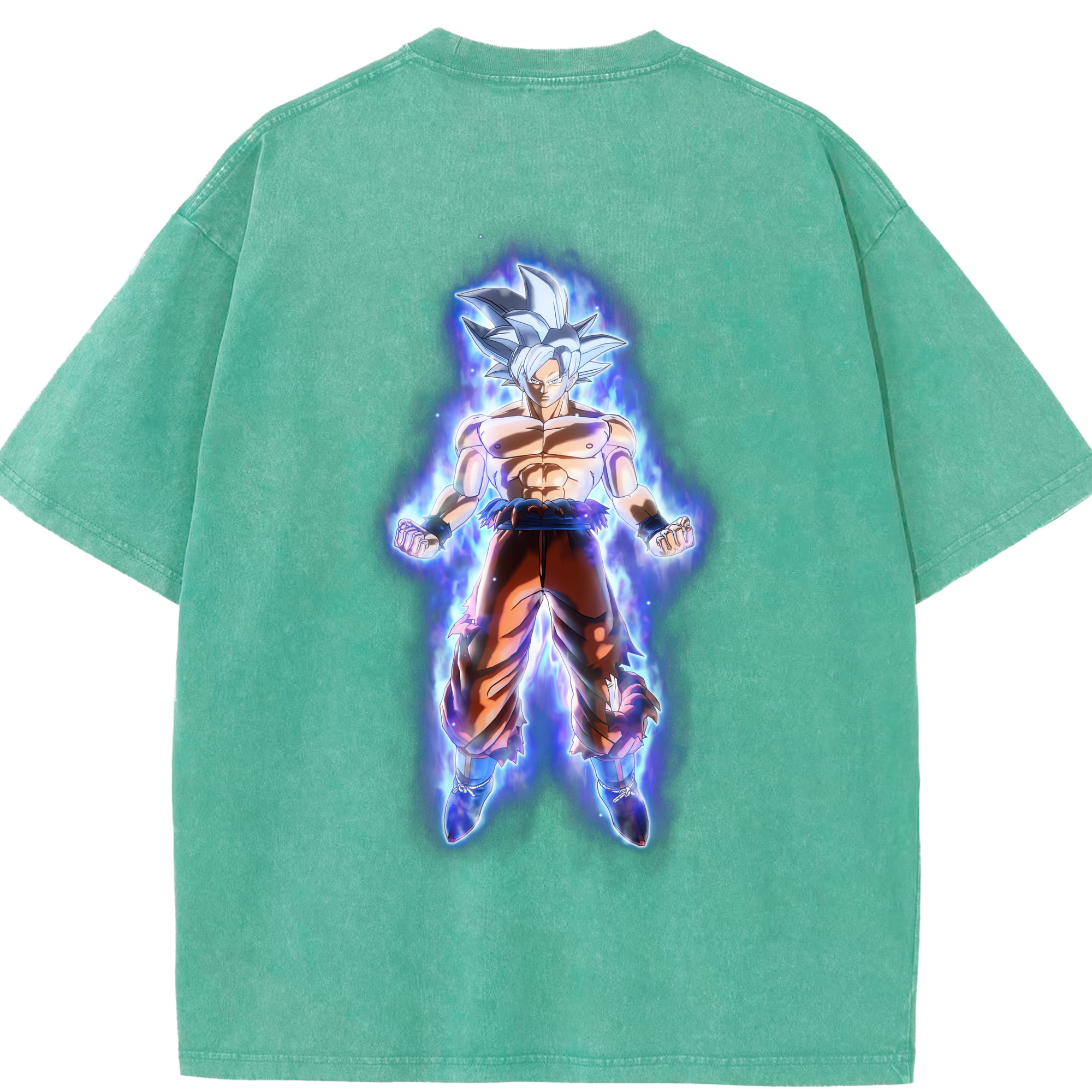 （画像用） ドラゴンボール 孫悟空（そん ごくう）Son Goku カカロット DRAGON BALL Kakarotto 綿100% ヴィンテージ風 半袖Tシャツ（背面プリント）